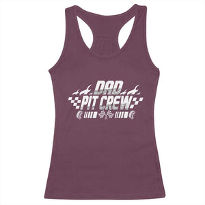 Dad Pit Crew Racerback Tank Top Race Car Family Racing Birthday Hosting Parties TS10 Maroon Print Your Wear