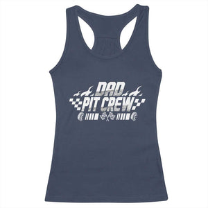 Dad Pit Crew Racerback Tank Top Race Car Family Racing Birthday Hosting Parties TS10 Navy Print Your Wear