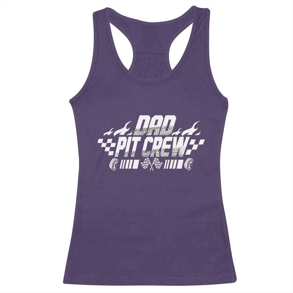 Dad Pit Crew Racerback Tank Top Race Car Family Racing Birthday Hosting Parties TS10 Purple Print Your Wear