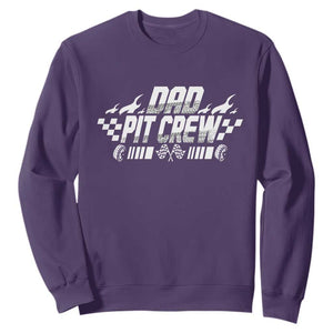 Dad Pit Crew Sweatshirt Race Car Family Racing Birthday Hosting Parties TS10 Purple Print Your Wear