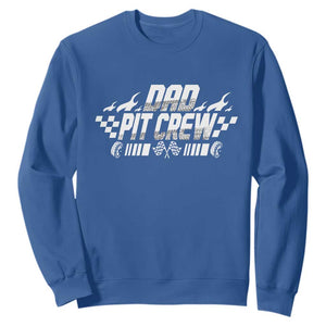 Dad Pit Crew Sweatshirt Race Car Family Racing Birthday Hosting Parties TS10 Royal Blue Print Your Wear