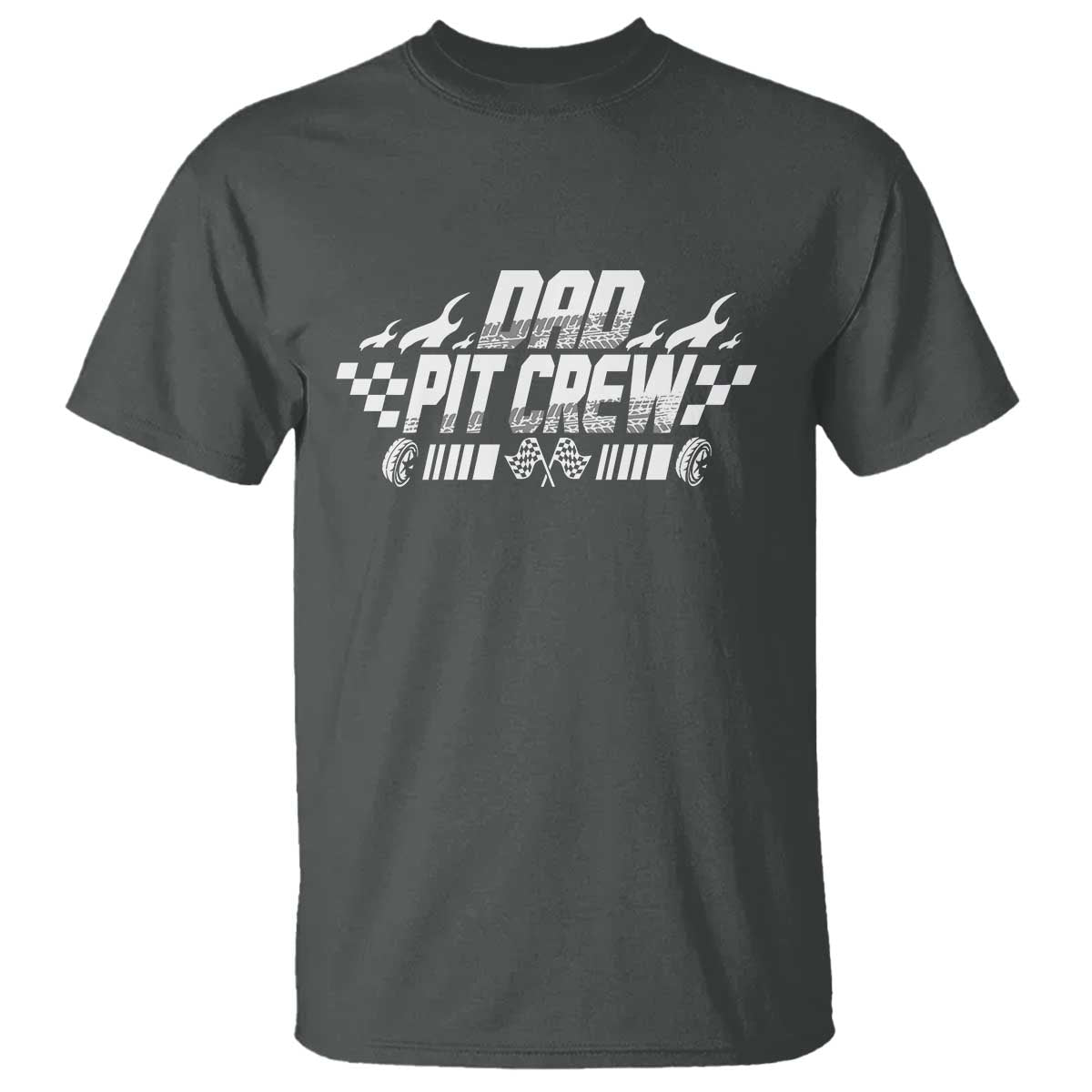 Dad Pit Crew T Shirt Race Car Family Racing Birthday Hosting Parties TS10 Dark Heather Print Your Wear