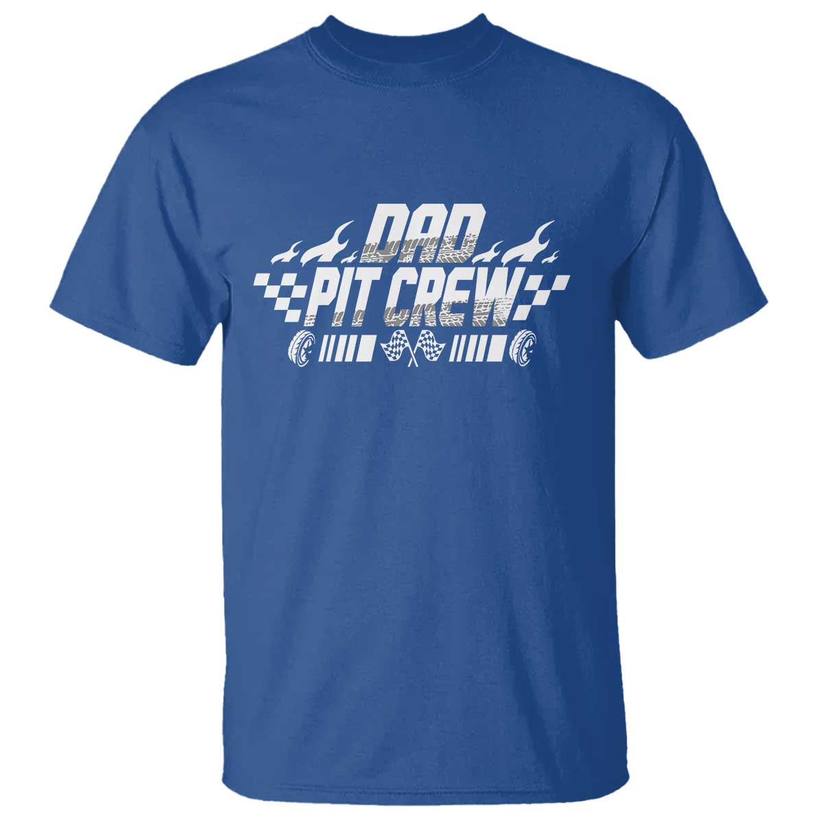 Dad Pit Crew T Shirt Race Car Family Racing Birthday Hosting Parties TS10 Royal Blue Print Your Wear