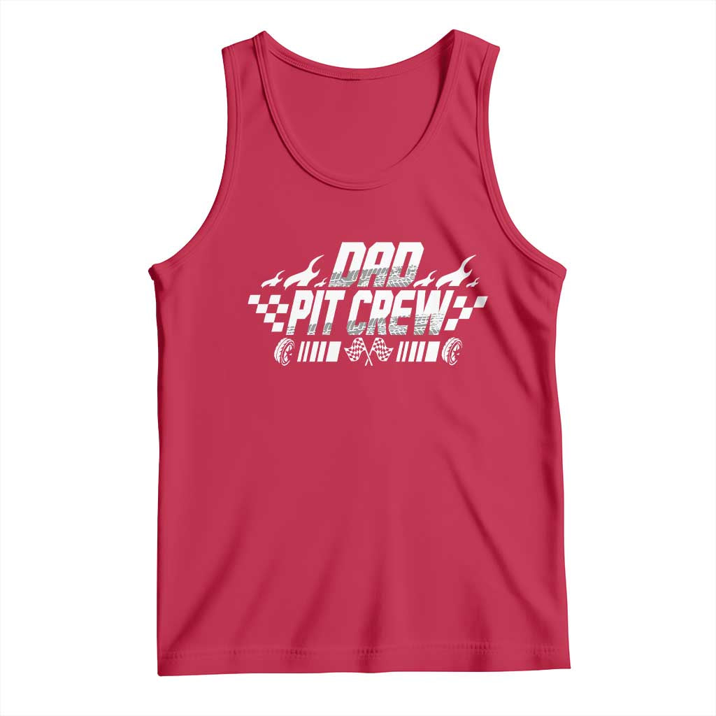 Dad Pit Crew Tank Top Race Car Family Racing Birthday Hosting Parties TS10 Red Print Your Wear
