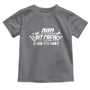 Dad Pit Crew Toddler T Shirt Race Car Family Racing Birthday Hosting Parties TS10 Charcoal Print Your Wear