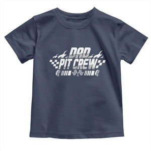 Dad Pit Crew Toddler T Shirt Race Car Family Racing Birthday Hosting Parties TS10 Navy Print Your Wear