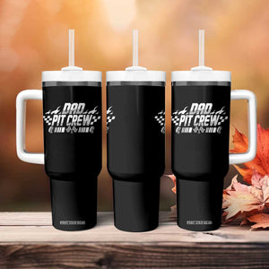 Dad Pit Crew Tumbler With Handle Race Car Family Racing Birthday Hosting Parties TS10 Print Your Wear