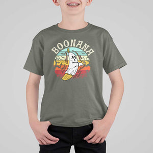 Boonana Cute Ghost Banana Halloween Costume T Shirt For Kid TS10 Military Green Print Your Wear
