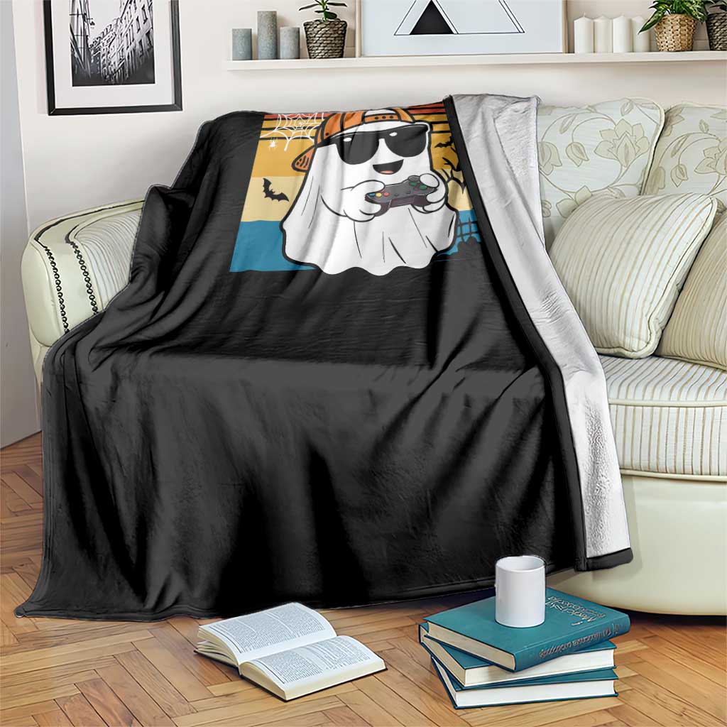 Halloween Boys Kids Ghost Gamer Scary Costume Gaming Men Throw Blanket Retro Funny Halloween TS10 Print Your Wear