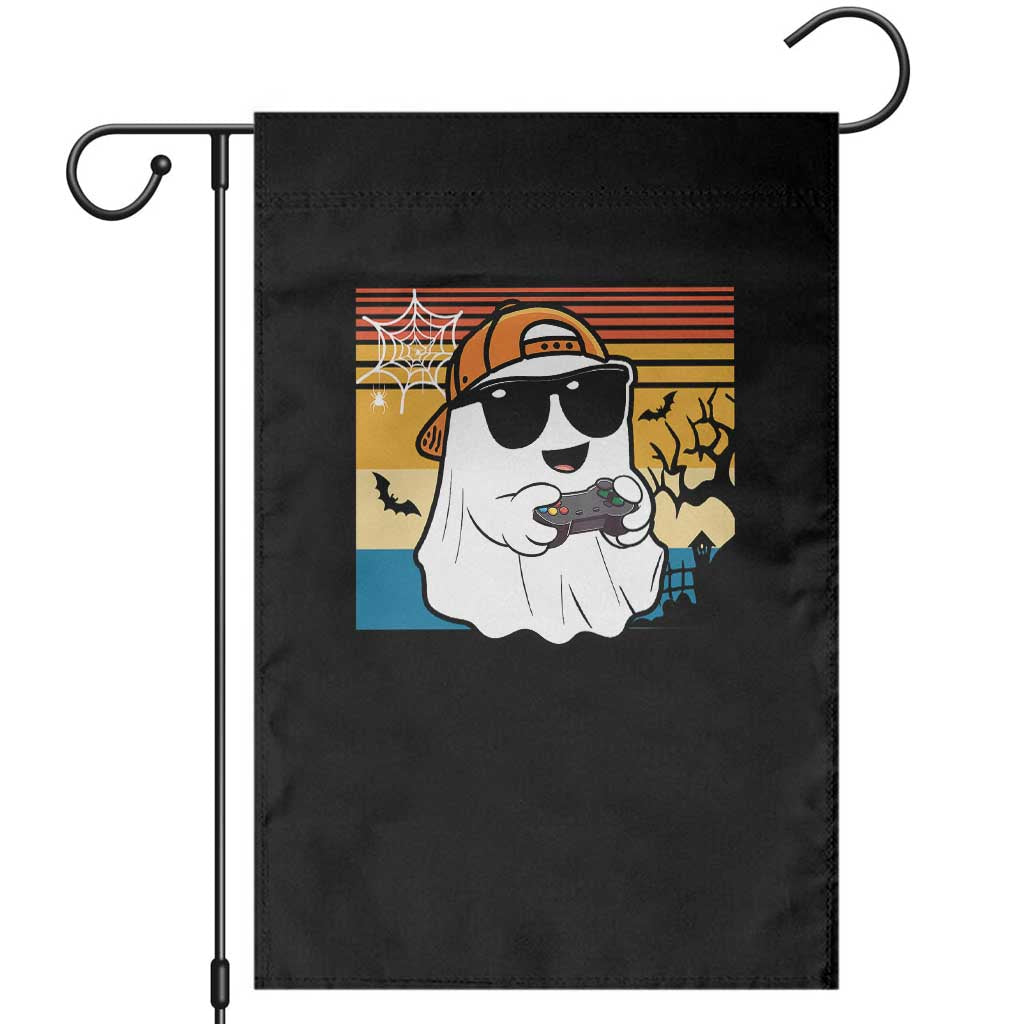 Halloween Boys Kids Ghost Gamer Scary Costume Gaming Men Garden Flag Retro Funny Halloween TS10 Black Print Your Wear