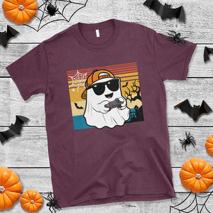 Halloween Boys Kids Ghost Gamer Scary Costume Gaming Men T Shirt Retro Funny Halloween TS10 Maroon Print Your Wear