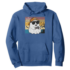 Halloween Boys Kids Ghost Gamer Scary Costume Gaming Men Hoodie Retro Funny Halloween TS10 Royal Blue Print Your Wear