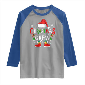 Christmas Crew Raglan Shirt Merry and Bright Christmas Shirt Xmas TS10 Sport Gray Royal Print Your Wear