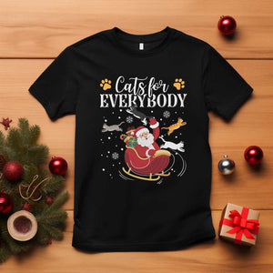 Christmas Cat Lover T Shirt Cats For Everybody Funny Xmas TS10 Black Print Your Wear