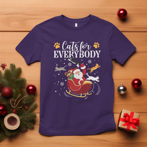 Christmas Cat Lover T Shirt Cats For Everybody Funny Xmas TS10 Purple Print Your Wear
