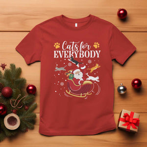 Christmas Cat Lover T Shirt Cats For Everybody Funny Xmas TS10 Red Print Your Wear