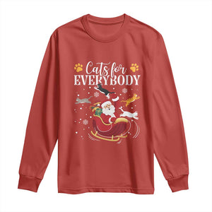 Christmas Cat Lover Long Sleeve Shirt Cats For Everybody Funny Xmas TS10 Red Print Your Wear