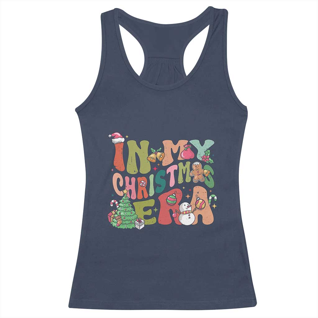 In My Christmas Era Racerback Tank Top Cute Groovy Holiday Xmas TS10 Navy Print Your Wear