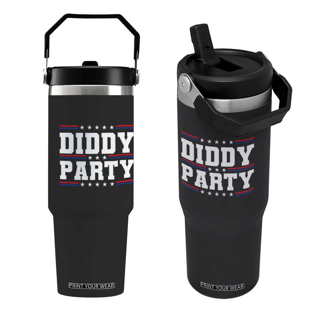 Diddy Party Flip Straw Tumbler Funny Offensive Humorous Saying TS10 One Size: 30 oz Black Print Your Wear