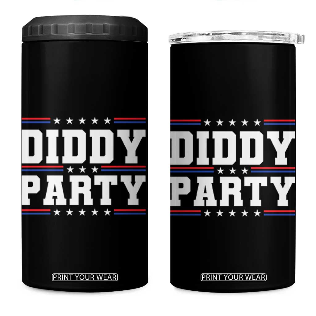 Diddy Party 4 in 1 Can Cooler Tumbler Funny Offensive Humorous Saying TS10 One Size: 16 oz Black Print Your Wear