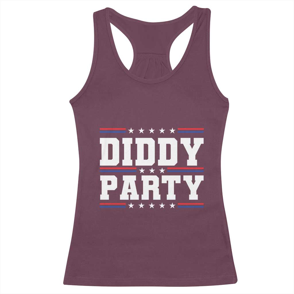 Diddy Party Racerback Tank Top Funny Offensive Humorous Saying TS10 Maroon Print Your Wear