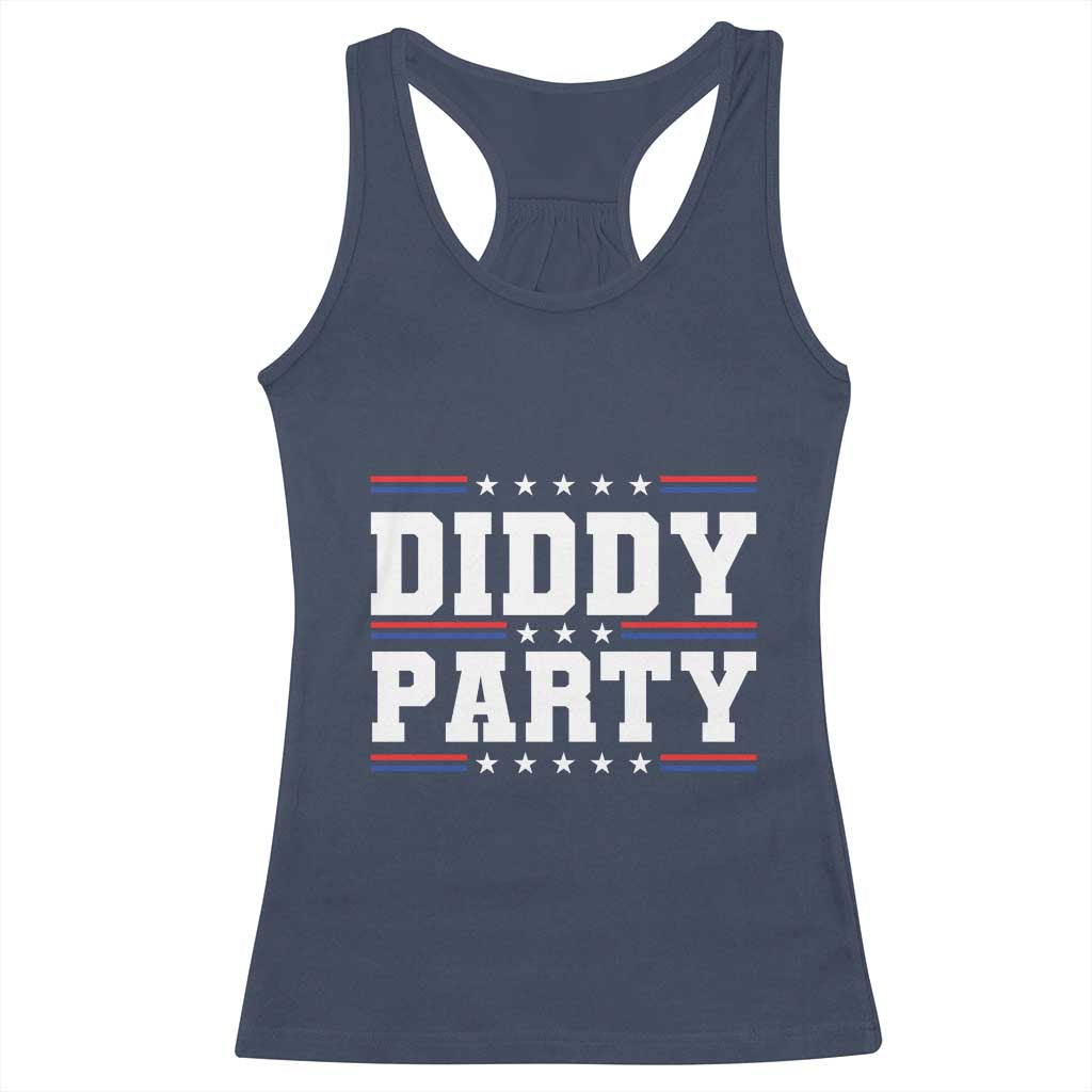 Diddy Party Racerback Tank Top Funny Offensive Humorous Saying TS10 Navy Print Your Wear