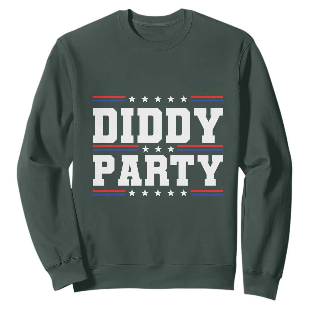 Diddy Party Sweatshirt Funny Offensive Humorous Saying TS10 Dark Forest Green Print Your Wear