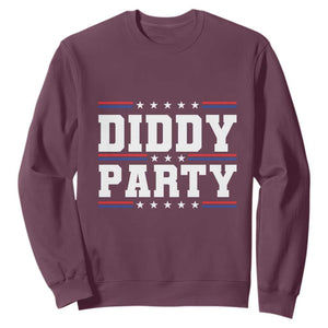 Diddy Party Sweatshirt Funny Offensive Humorous Saying TS10 Maroon Print Your Wear