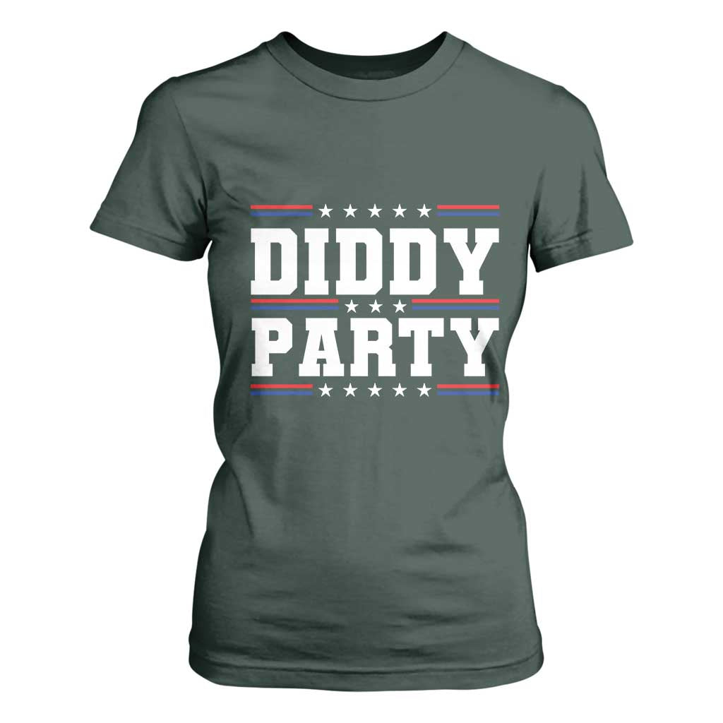 Diddy Party T Shirt For Women Funny Offensive Humorous Saying TS10 Dark Forest Green Print Your Wear