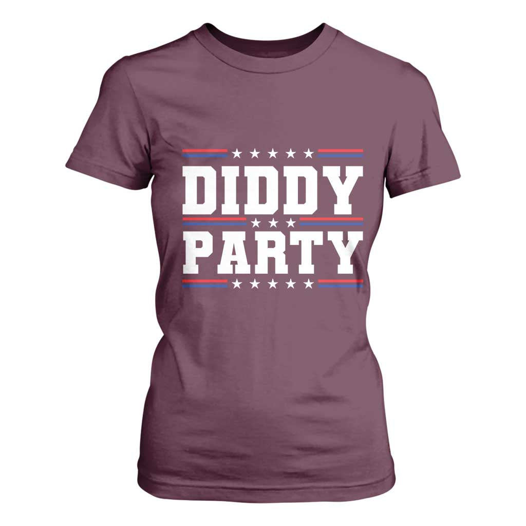 Diddy Party T Shirt For Women Funny Offensive Humorous Saying TS10 Maroon Print Your Wear