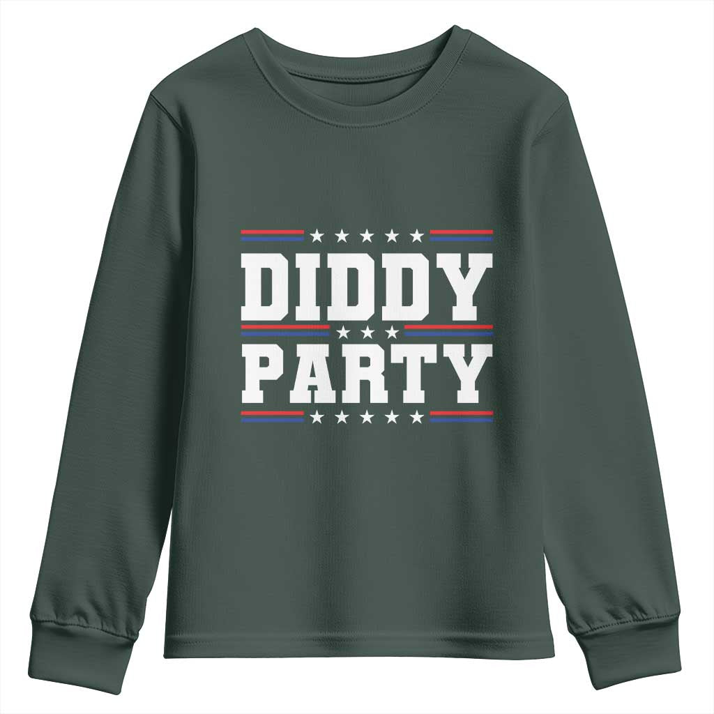 Diddy Party Youth Sweatshirt Funny Offensive Humorous Saying TS10 Dark Forest Green Print Your Wear