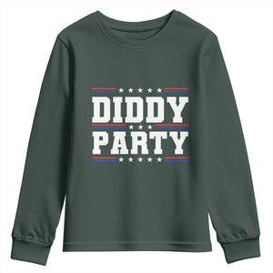 Diddy Party Youth Sweatshirt Funny Offensive Humorous Saying TS10 Dark Forest Green Print Your Wear