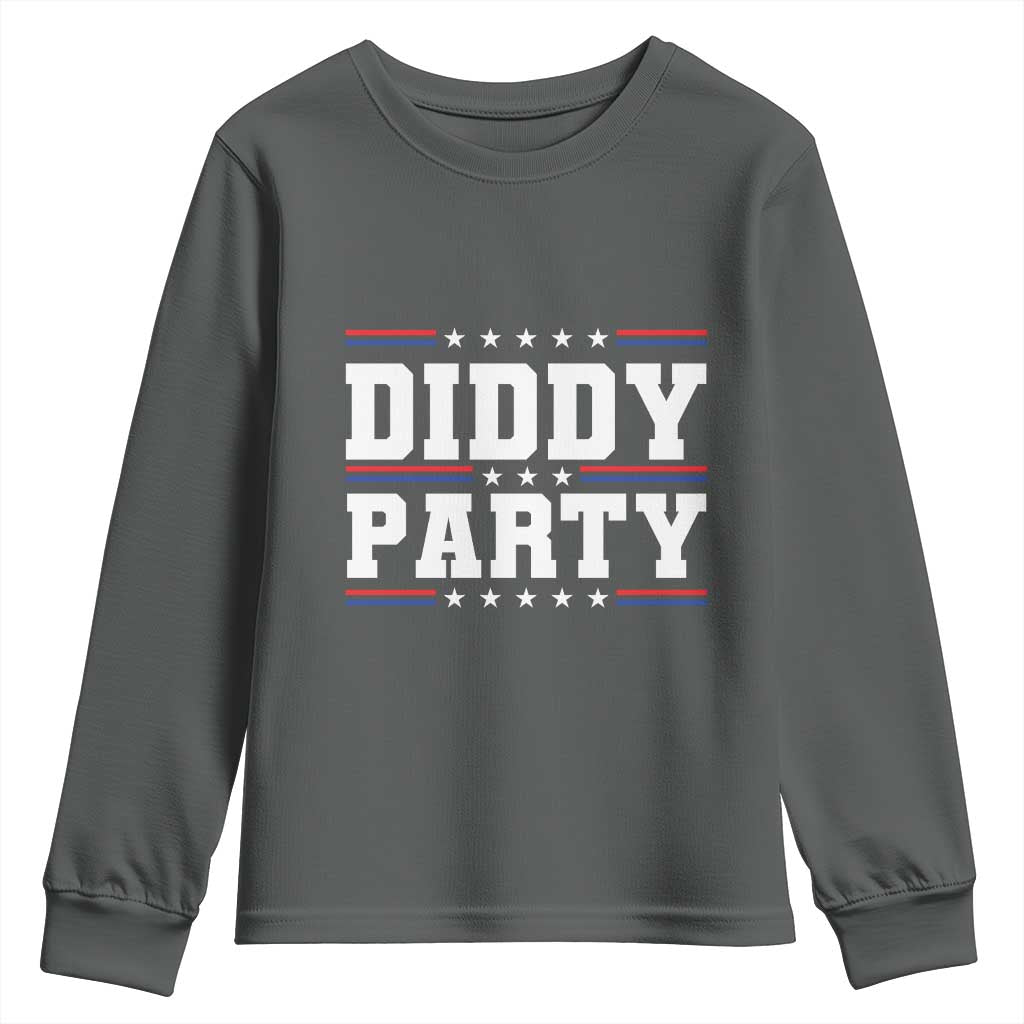 Diddy Party Youth Sweatshirt Funny Offensive Humorous Saying TS10 Dark Heather Print Your Wear