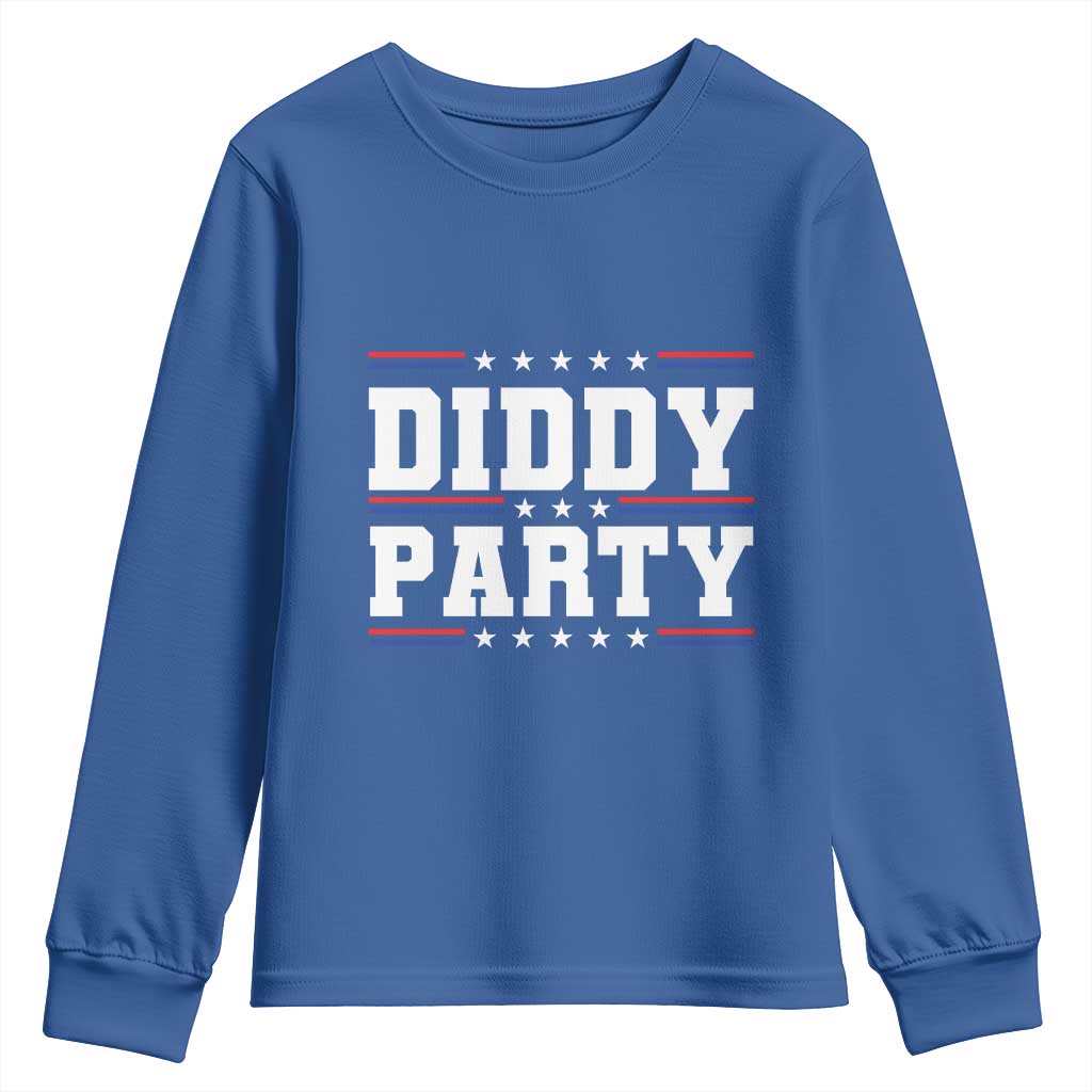 Diddy Party Youth Sweatshirt Funny Offensive Humorous Saying TS10 Royal Blue Print Your Wear