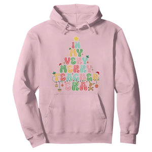 Christmas Teacher Hoodie In My Very Merry Teacher Era Xmas Tree TS10 Light Pink Print Your Wear
