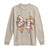 Gingerbread Coquette Bow Christmas Long Sleeve Shirt Cute Snowman Girly Xmas Gifts For Her TS10 Sand Print Your Wear