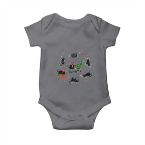 Cute Cat Christmas Baby Onesie What? Funny Meowy Catmas Gift For New Year TS10 Charcoal Print Your Wear