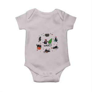 Cute Cat Christmas Baby Onesie What? Funny Meowy Catmas Gift For New Year TS10 Ice Gray Print Your Wear