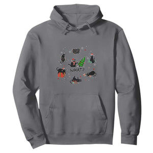 Cute Cat Christmas Hoodie What? Funny Meowy Catmas Gift For New Year TS10 Charcoal Print Your Wear