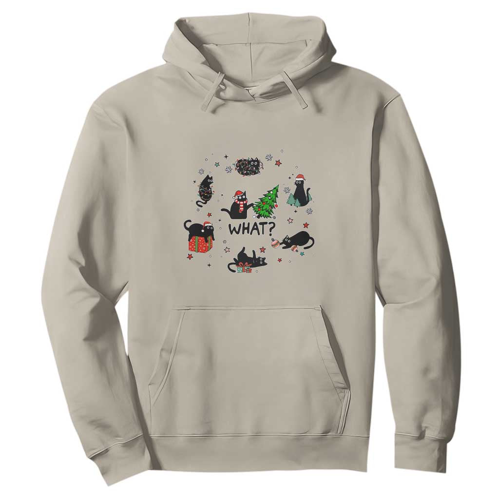 Cute Cat Christmas Hoodie What? Funny Meowy Catmas Gift For New Year TS10 Sand Print Your Wear