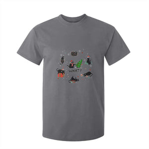 Cute Cat Christmas T Shirt For Kid What? Funny Meowy Catmas Gift For New Year TS10 Charcoal Print Your Wear