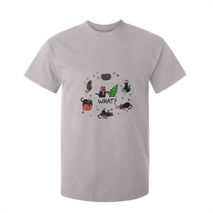 Cute Cat Christmas T Shirt For Kid What? Funny Meowy Catmas Gift For New Year TS10 Ice Gray Print Your Wear