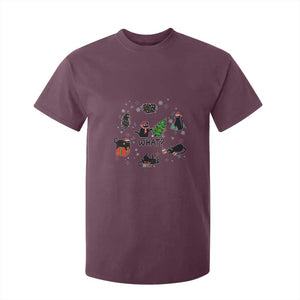 Cute Cat Christmas T Shirt For Kid What? Funny Meowy Catmas Gift For New Year TS10 Maroon Print Your Wear