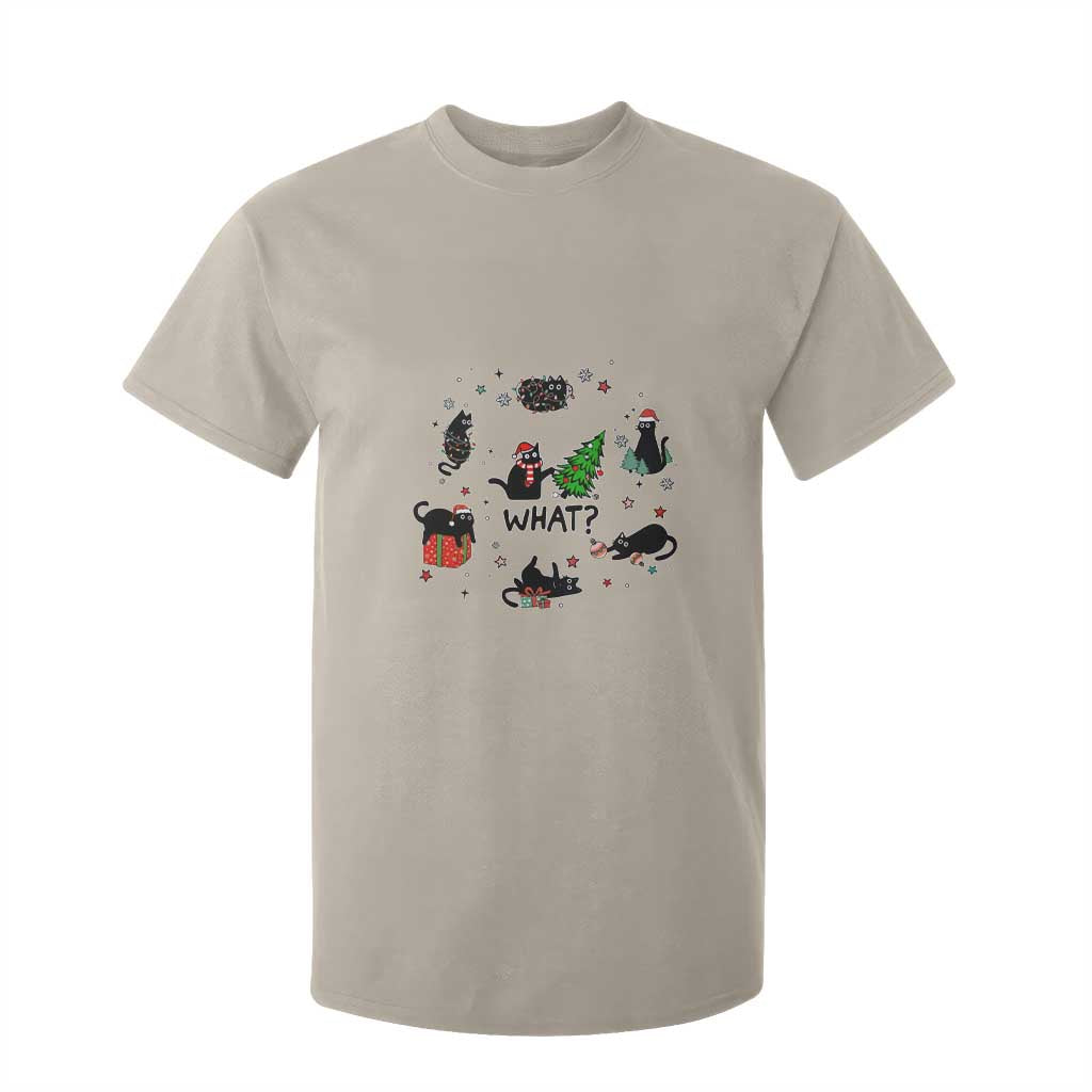 Cute Cat Christmas T Shirt For Kid What? Funny Meowy Catmas Gift For New Year TS10 Sand Print Your Wear