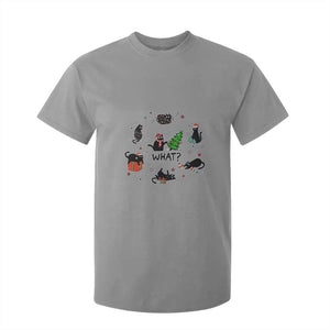 Cute Cat Christmas T Shirt For Kid What? Funny Meowy Catmas Gift For New Year TS10 Sport Gray Print Your Wear