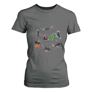 Cute Cat Christmas T Shirt For Women What? Funny Meowy Catmas Gift For New Year TS10 Dark Heather Print Your Wear