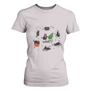 Cute Cat Christmas T Shirt For Women What? Funny Meowy Catmas Gift For New Year TS10 Ice Gray Print Your Wear