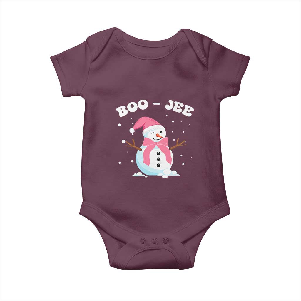 Bougie Snowman Baby Onesie Pink Christmas Xmas Gifts TS10 Maroon Print Your Wear