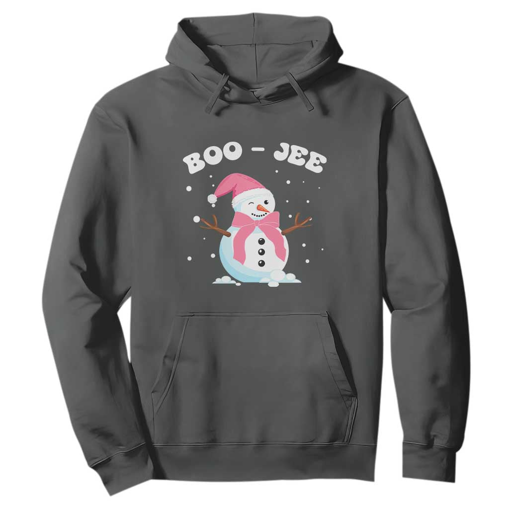 Bougie Snowman Hoodie Pink Christmas Xmas Gifts TS10 Dark Heather Print Your Wear
