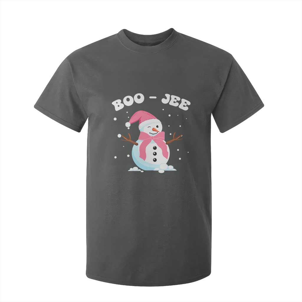 Bougie Snowman T Shirt For Kid Pink Christmas Xmas Gifts TS10 Dark Heather Print Your Wear